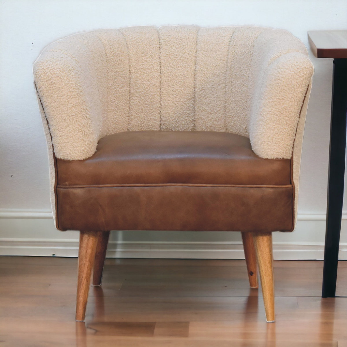 Boucle Cream Buffalo Chair