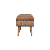 Haven Durrie Bench | Buffalo Leather