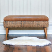 Haven Durrie Bench | Buffalo Leather