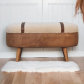 Tan Buffalo Boucle Nordic Bench