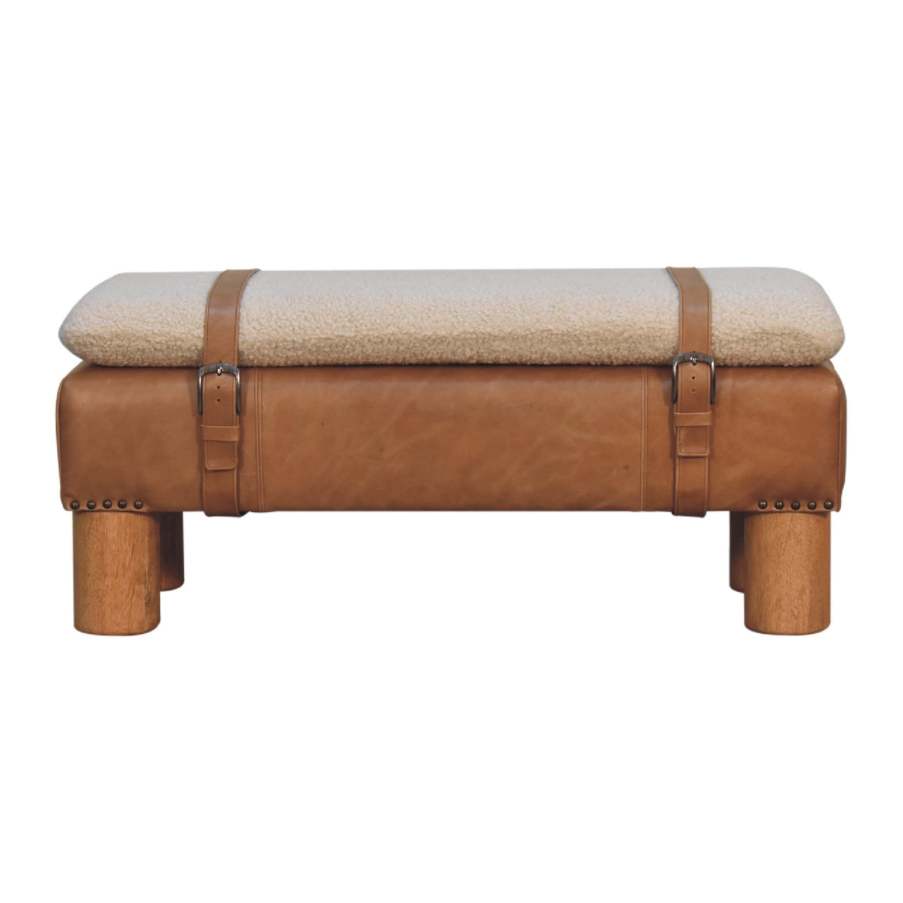 Strapped Cyclinder Bench | Boucle