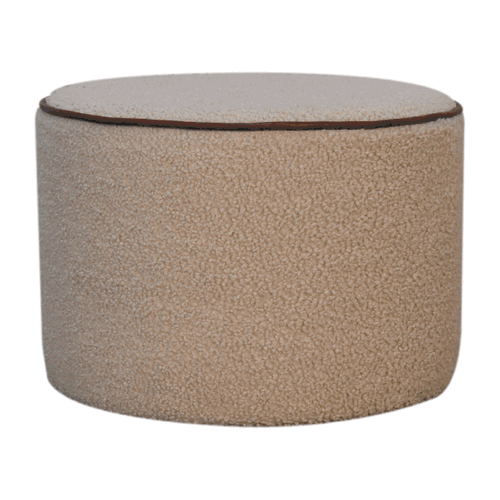 Serenity Large Round Footstool | Boucle
