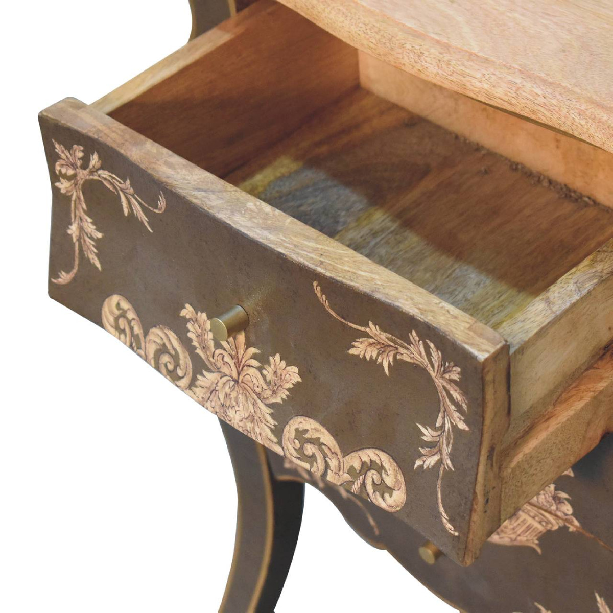 Coroner Bedside Table | Hand-Painted Solid Mango Wood
