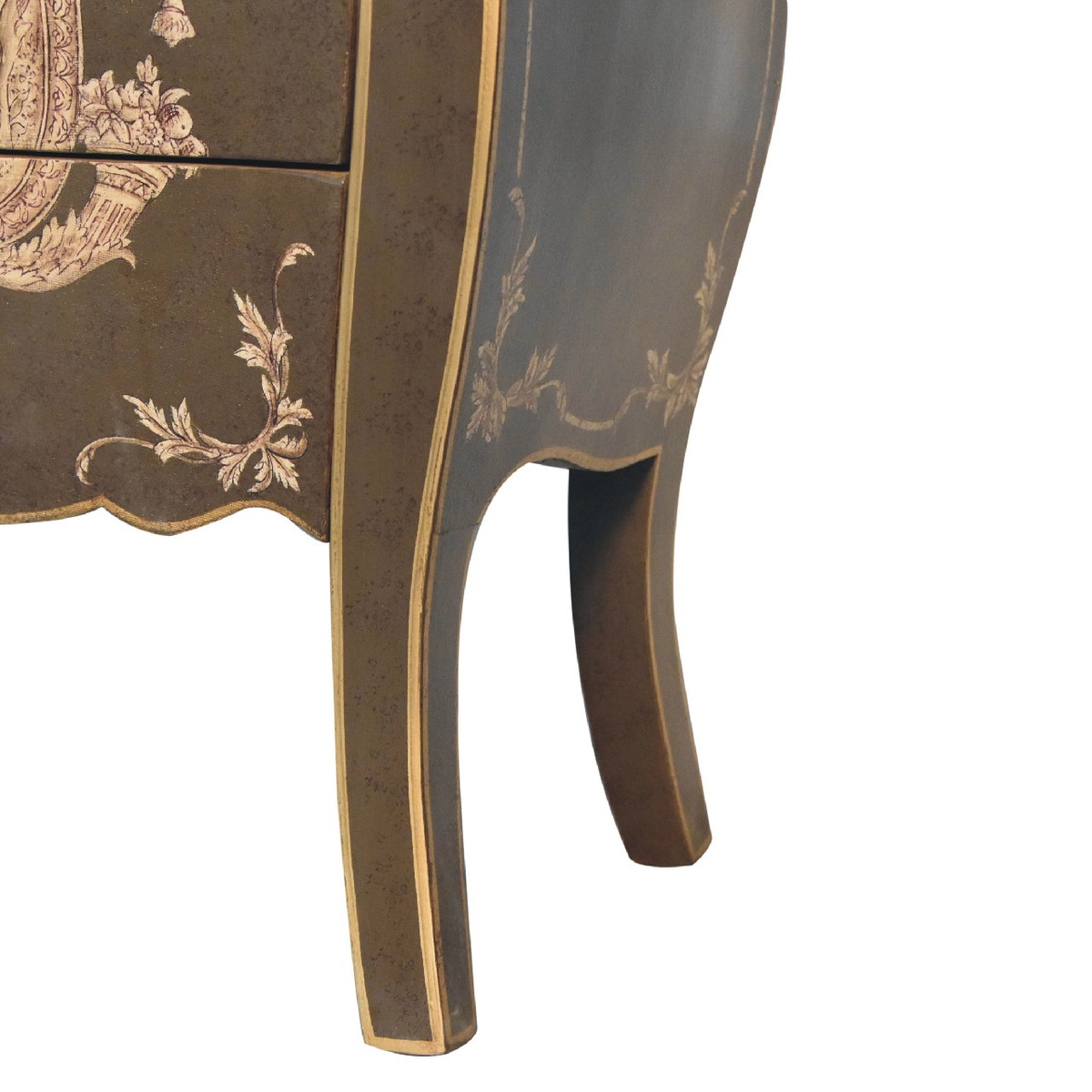 Coroner Bedside Table | Hand-Painted Solid Mango Wood