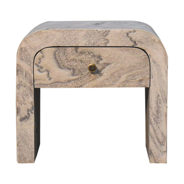 Nouveau Bedside Table | Oak-Ish Solid Mango Wood