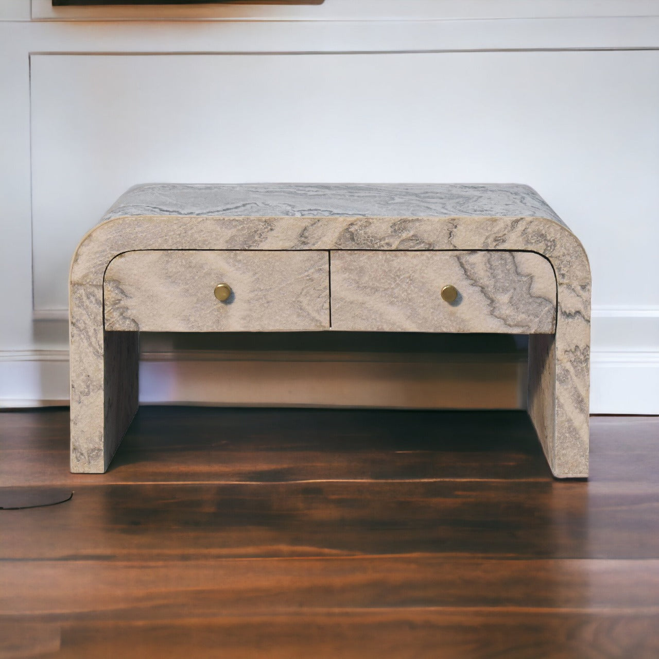 Nouveau Coffee Table | Marble-Effect Solid Mango Wood
