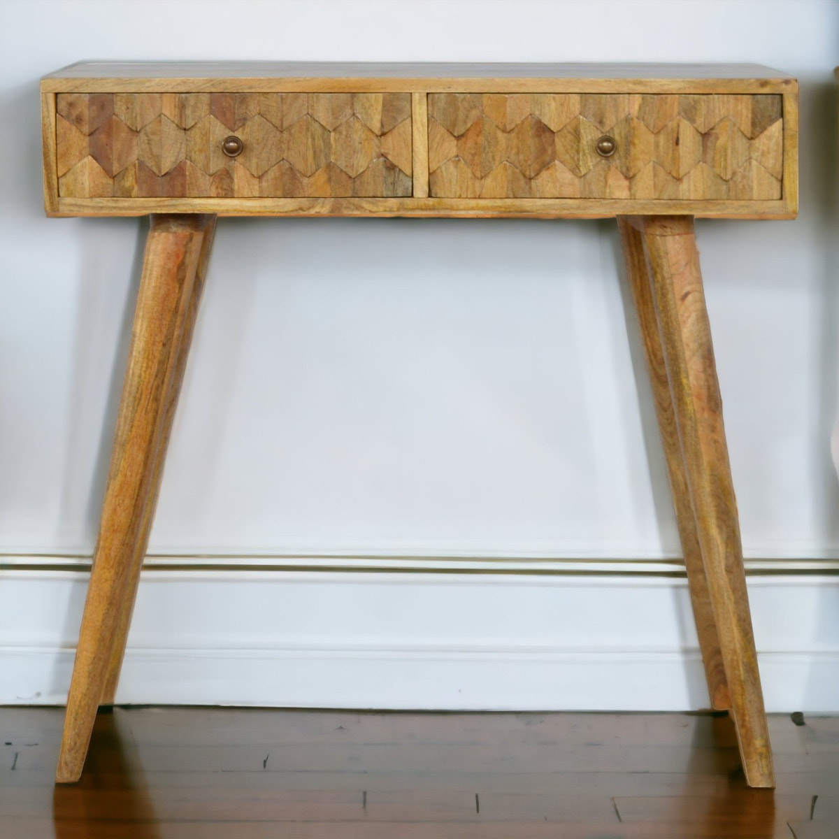 Pineapple Carved Console Table | Hand-Carved
