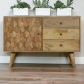 Pineapple Carved Sideboard Chest of Drawers | Hand-Carved