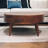 Odyssey Coffee Table | Chestnut Solid Mango Wood Hand-Carved