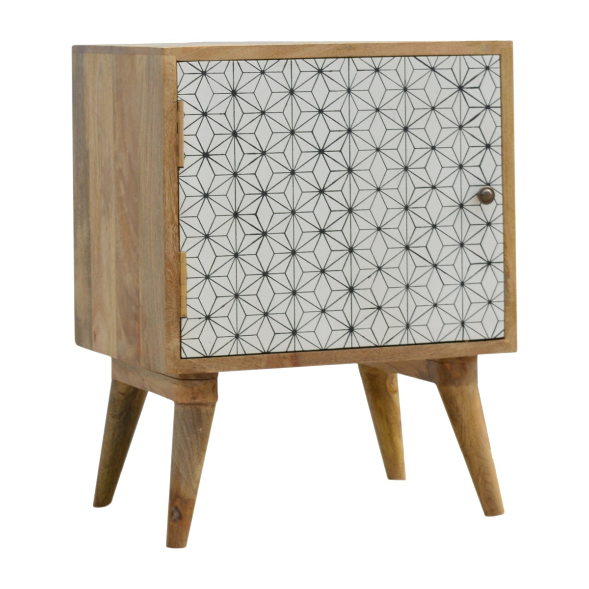 Prima Door Bedside Table | Oak-Ish Mango Wood