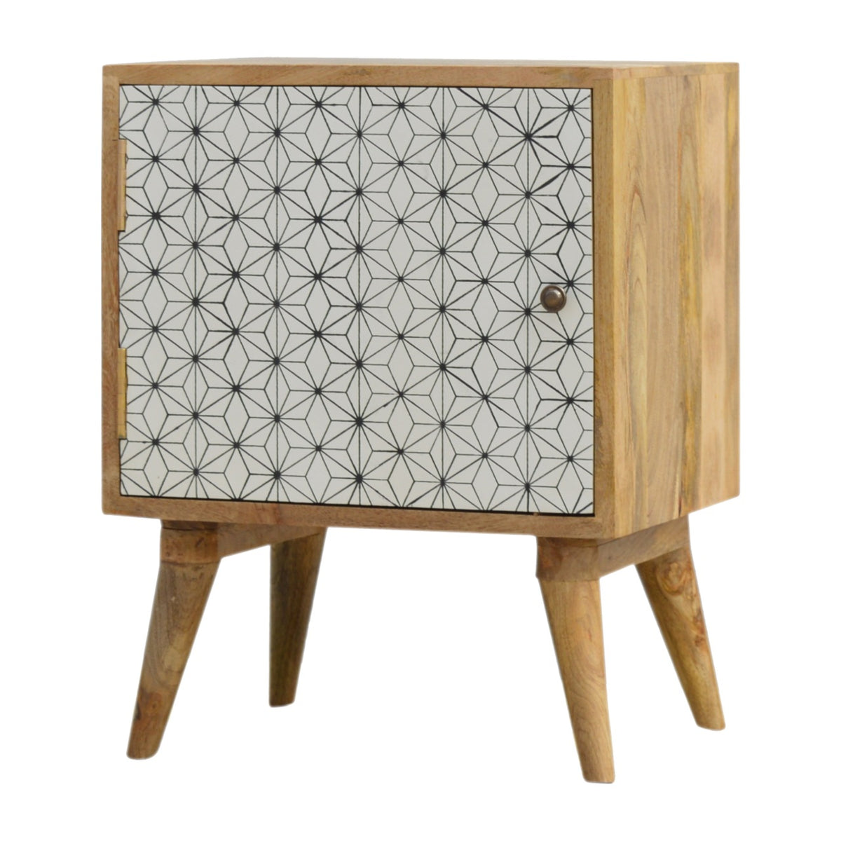 Prima Door Bedside Table | Oak-Ish Mango Wood