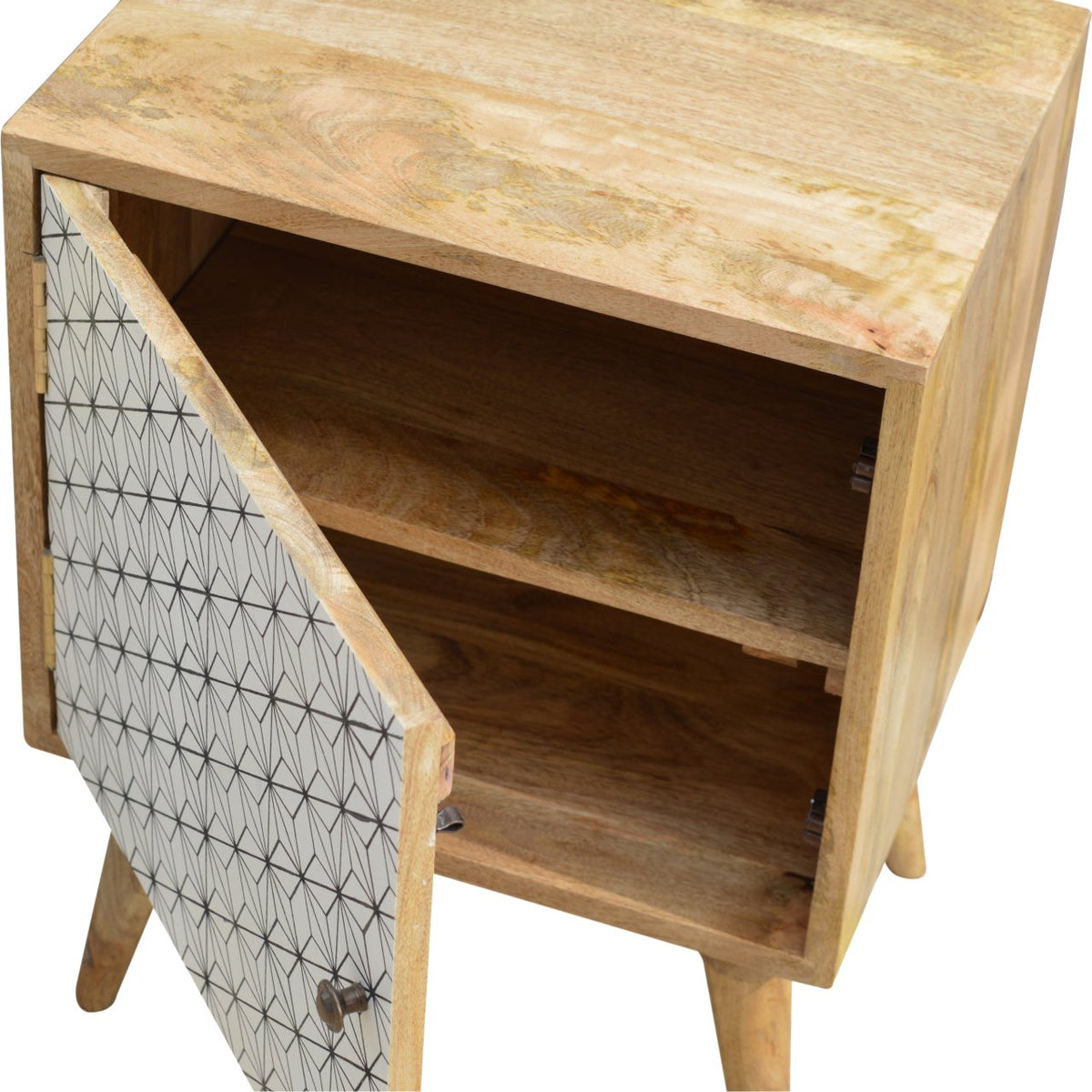 Prima Door Bedside Table | Oak-Ish Mango Wood