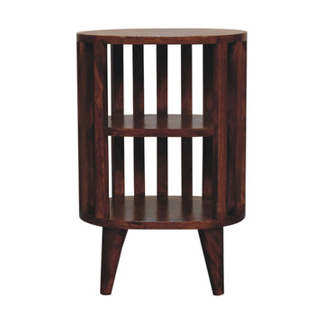 Ariella Double Shelf Chestnut Bedside Table