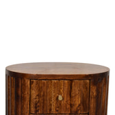 Stripe Chestnut Bedside Table