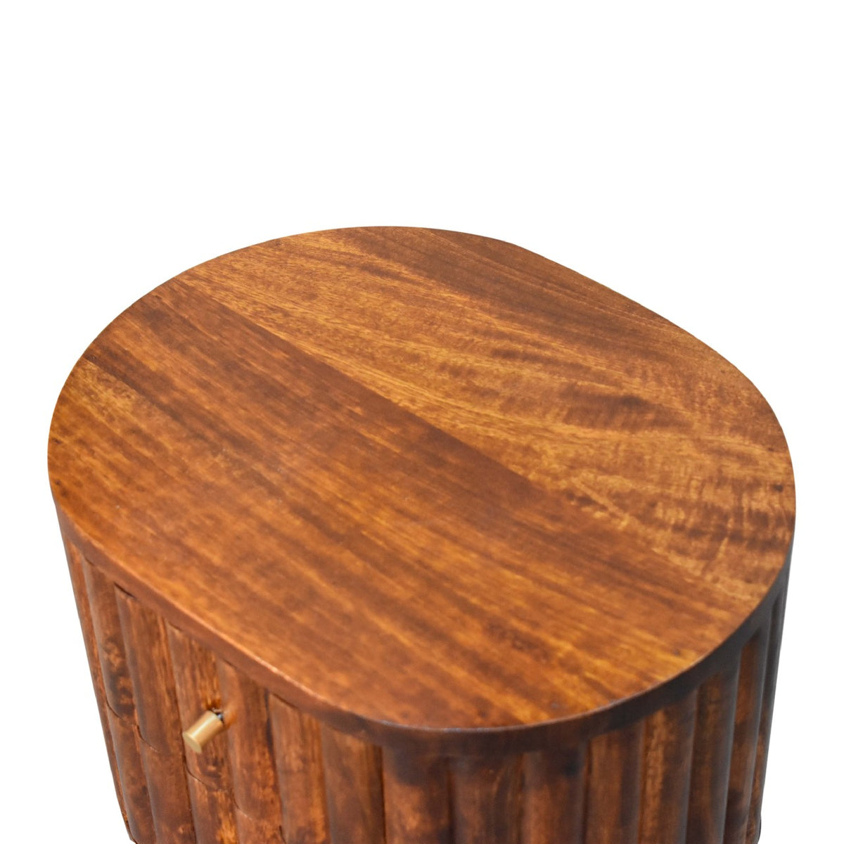 Stripe Chestnut Bedside Table