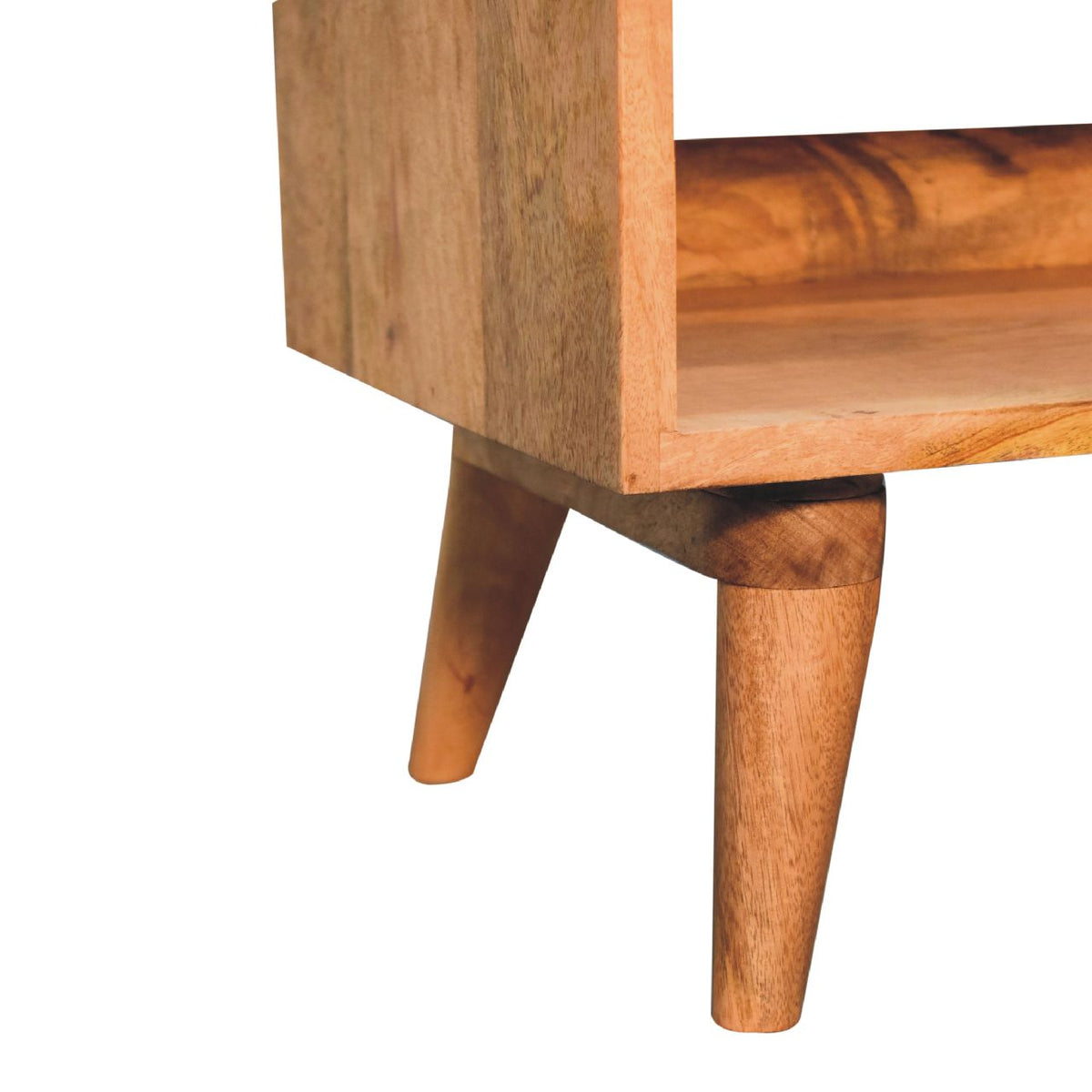 Oak-ish Bench with Tan Leather Seatpad | Chestnut