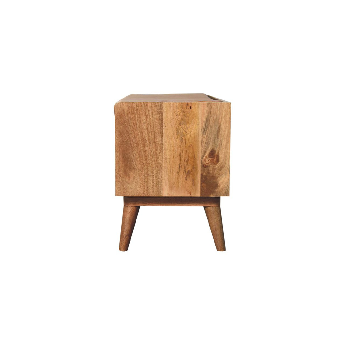 Oak-ish Bench with Tan Leather Seatpad | Chestnut