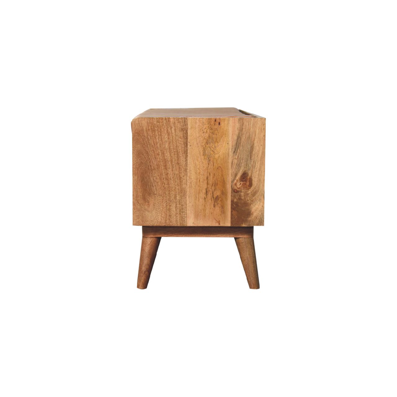 Oak-ish Bench with Tan Leather Seatpad | Chestnut