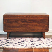 Curved Chestnut Blanket Box Storage Bench