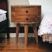 Odyssey Oak-ish Tripod Bedside Table