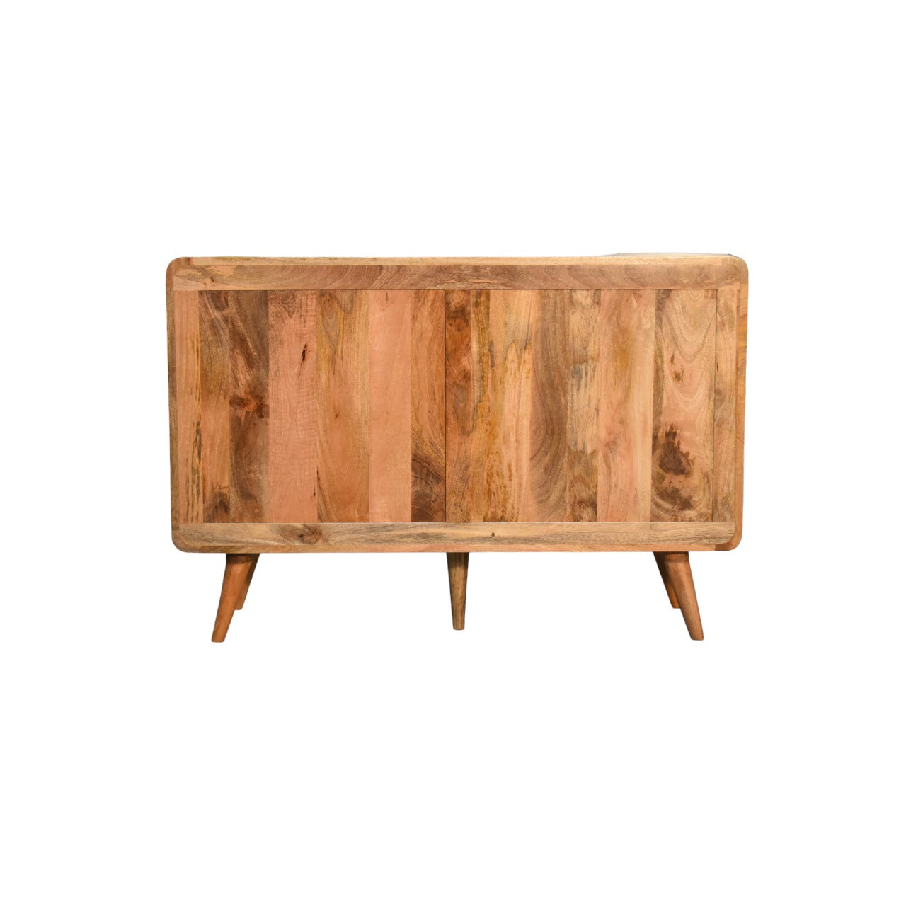 Large Curved Oak-ish Chest of Drawers