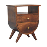 Split Chestnut Bedside Table