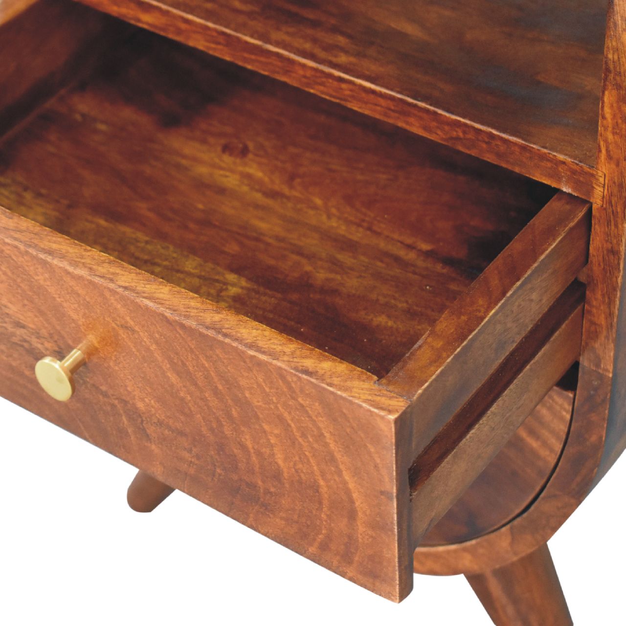 Split Chestnut Bedside Table