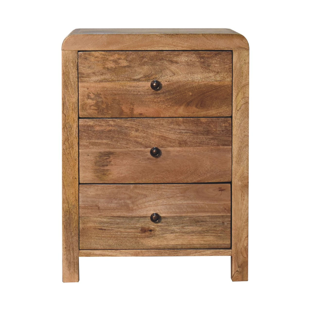 Aspen Oak-ish 3-Drawer Bedside Table