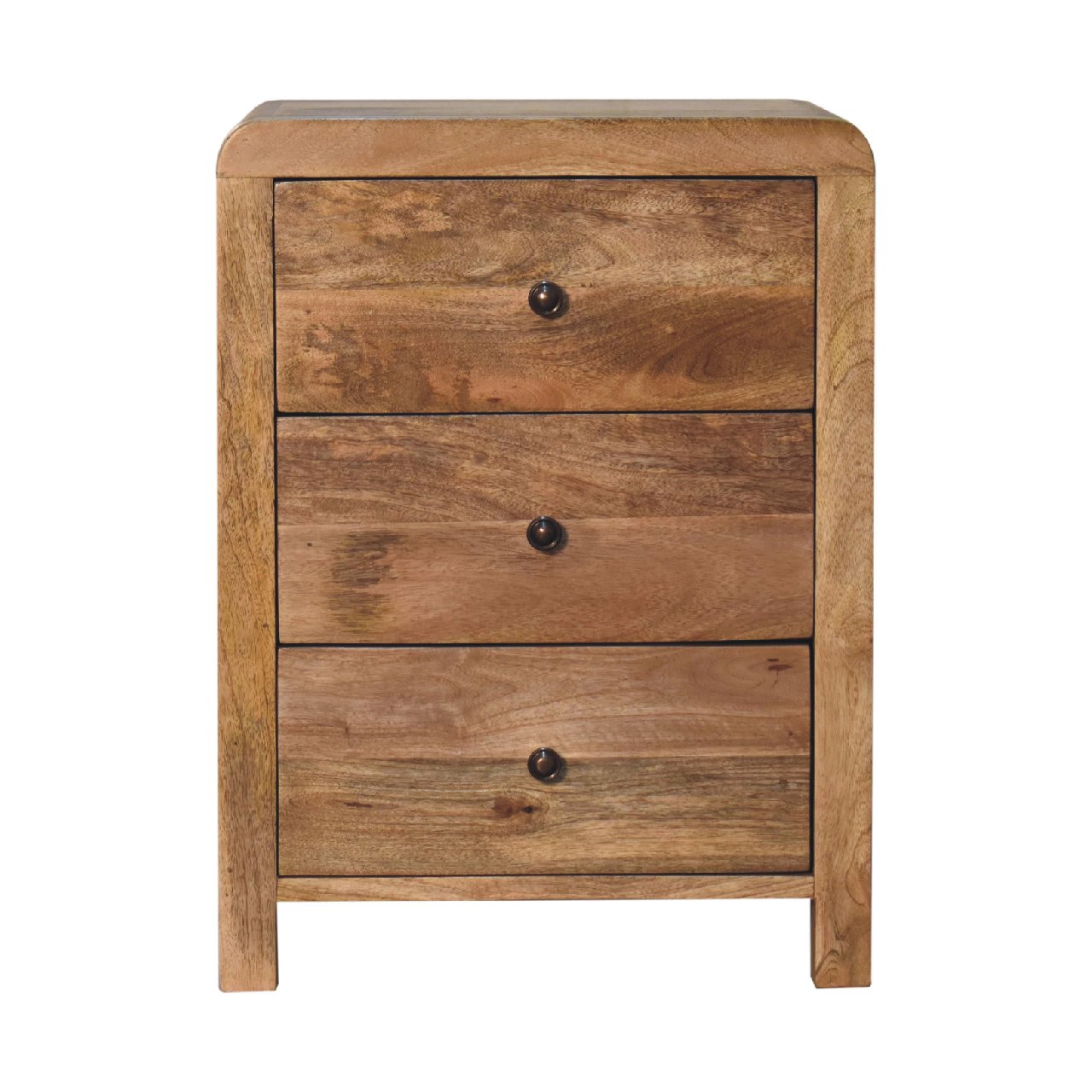Aspen Oak-ish 3-Drawer Bedside Table