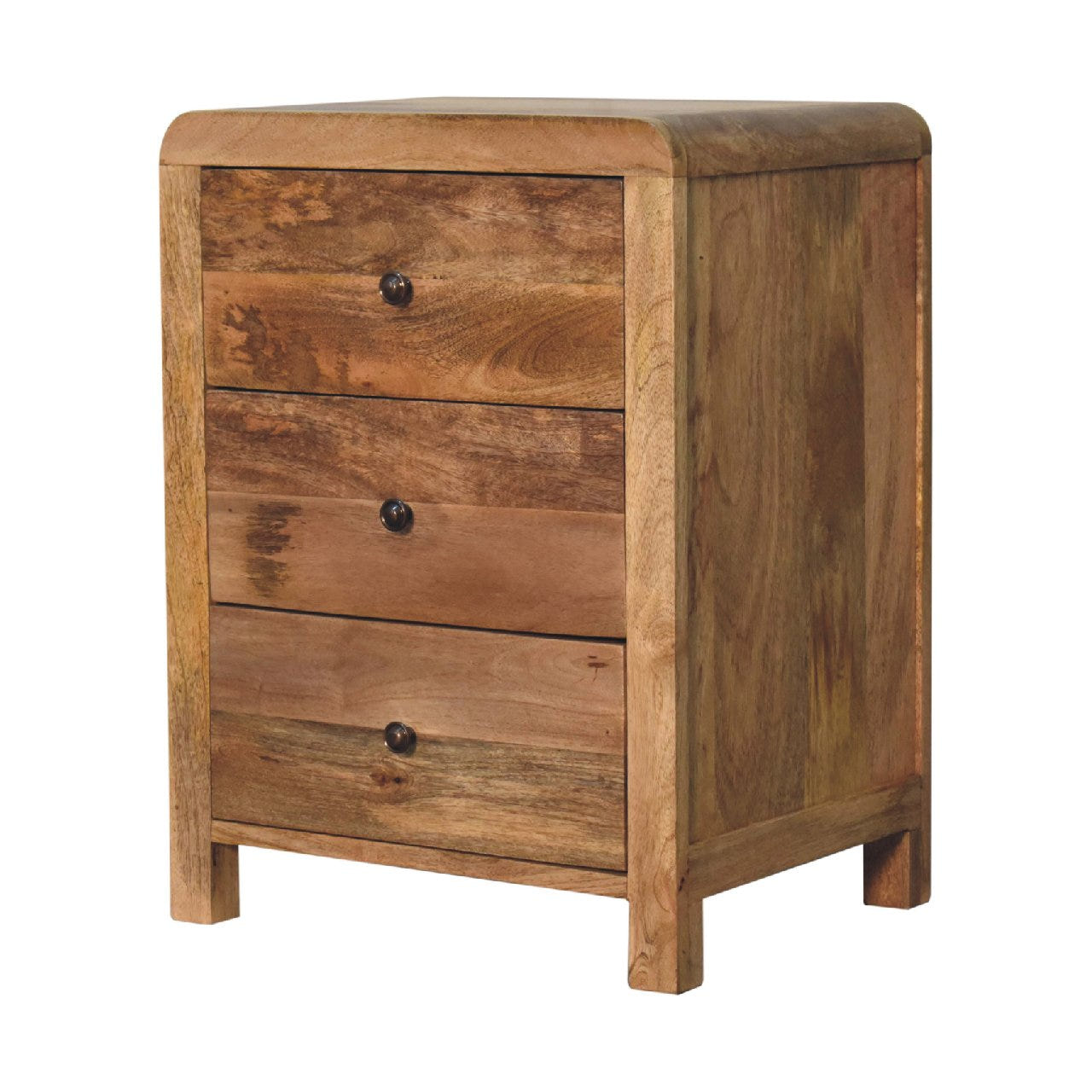 Aspen Oak-ish 3-Drawer Bedside Table