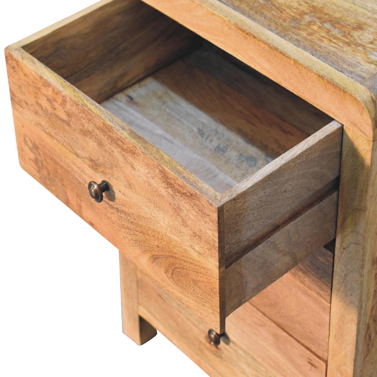 Aspen Oak-ish 3-Drawer Bedside Table