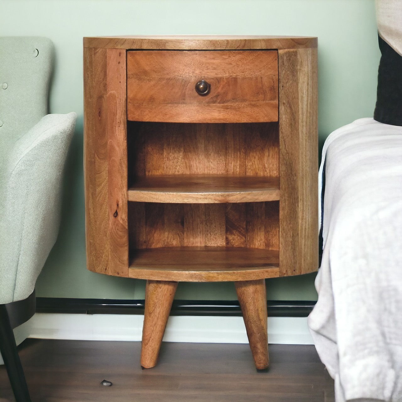 Cortez Oak-ish Bedside Table