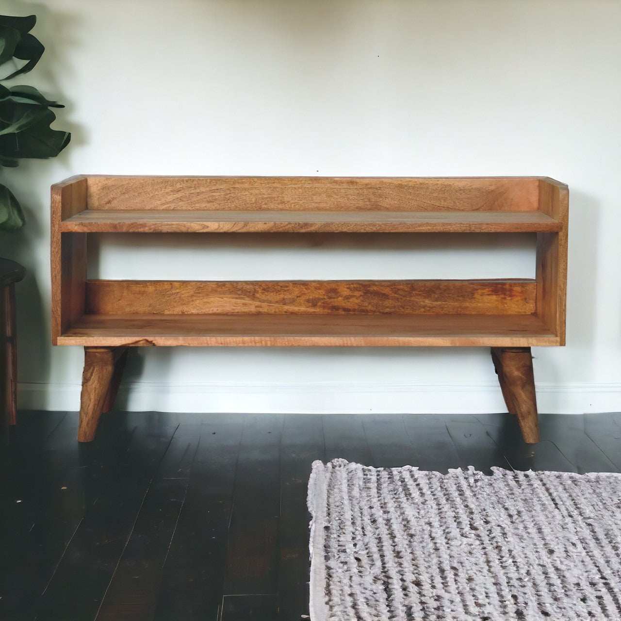 Oak-ish Nordic Storage Bench | Hidden Storage