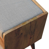 Oak-ish Nordic Storage Bench With Mud Linen | Hidden Storage