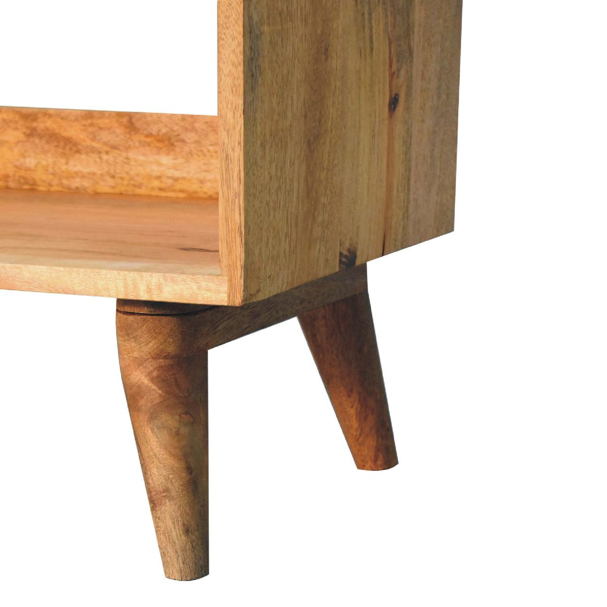 Oak-ish Nordic Storage Bench With Mud Linen | Hidden Storage