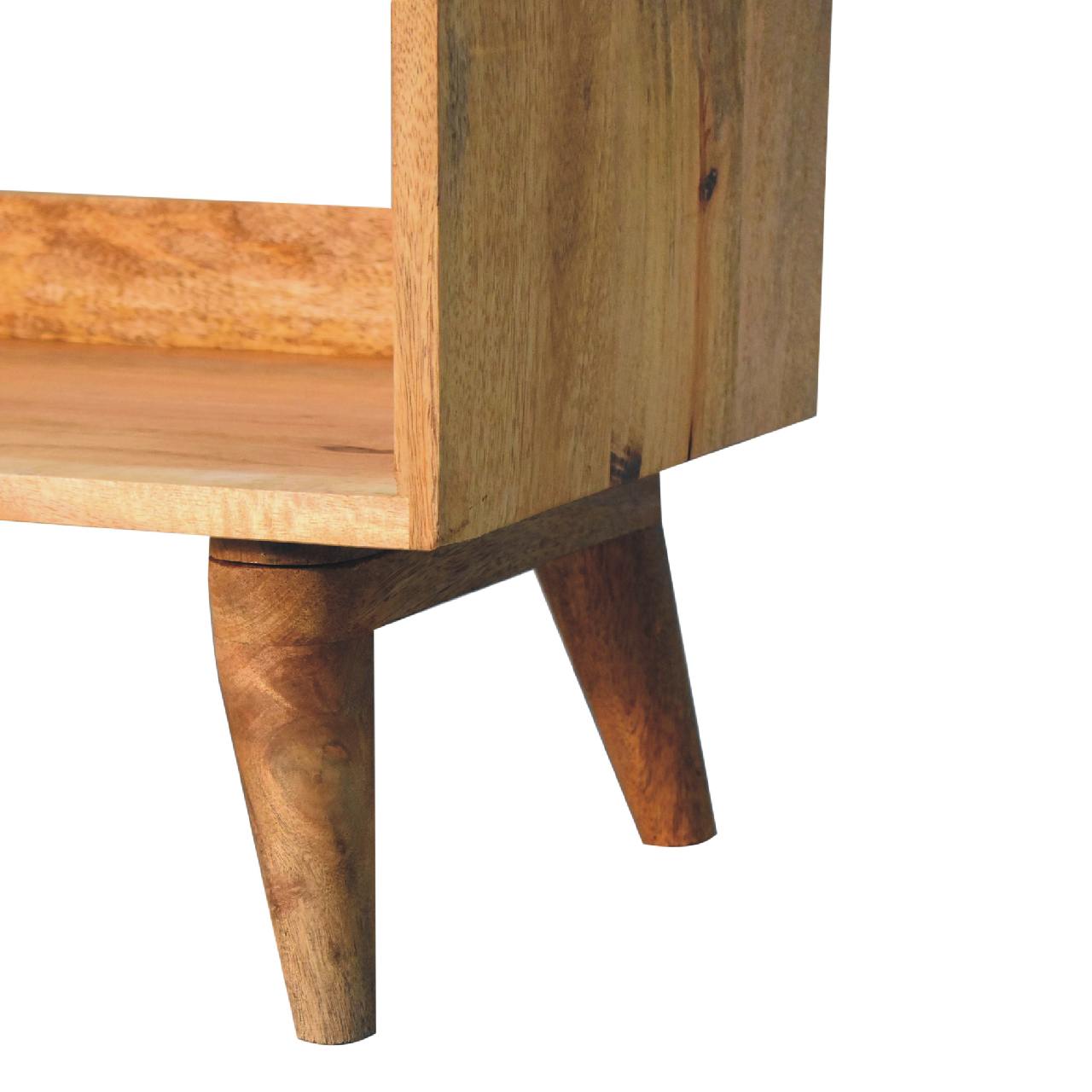 Oak-ish Nordic Storage Bench With Mud Linen | Hidden Storage