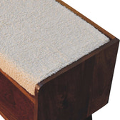 Boucle Nordic Storage Bench | Chestnut Hidden Storage