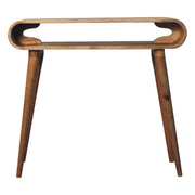 Amaya Oak-ish Nordic Style Console Table | Chestnut Mango Wood