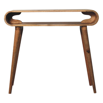 Amaya Oak-ish Nordic Style Console Table | Chestnut Mango Wood