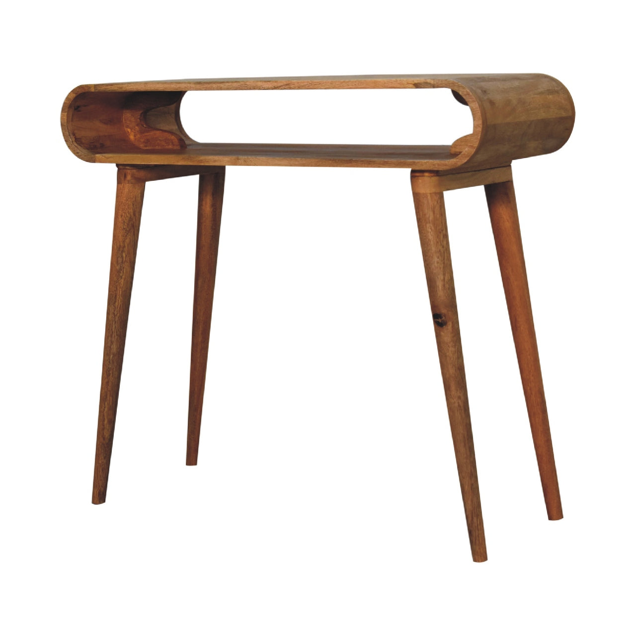 Amaya Oak-ish Nordic Style Console Table | Chestnut Mango Wood