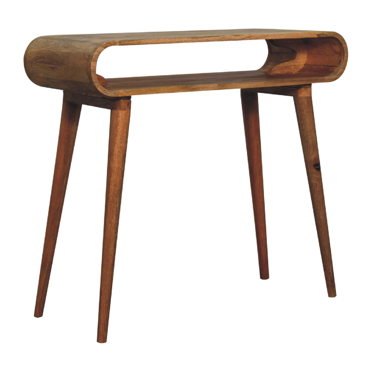 Amaya Oak-ish Nordic Style Console Table | Chestnut Mango Wood