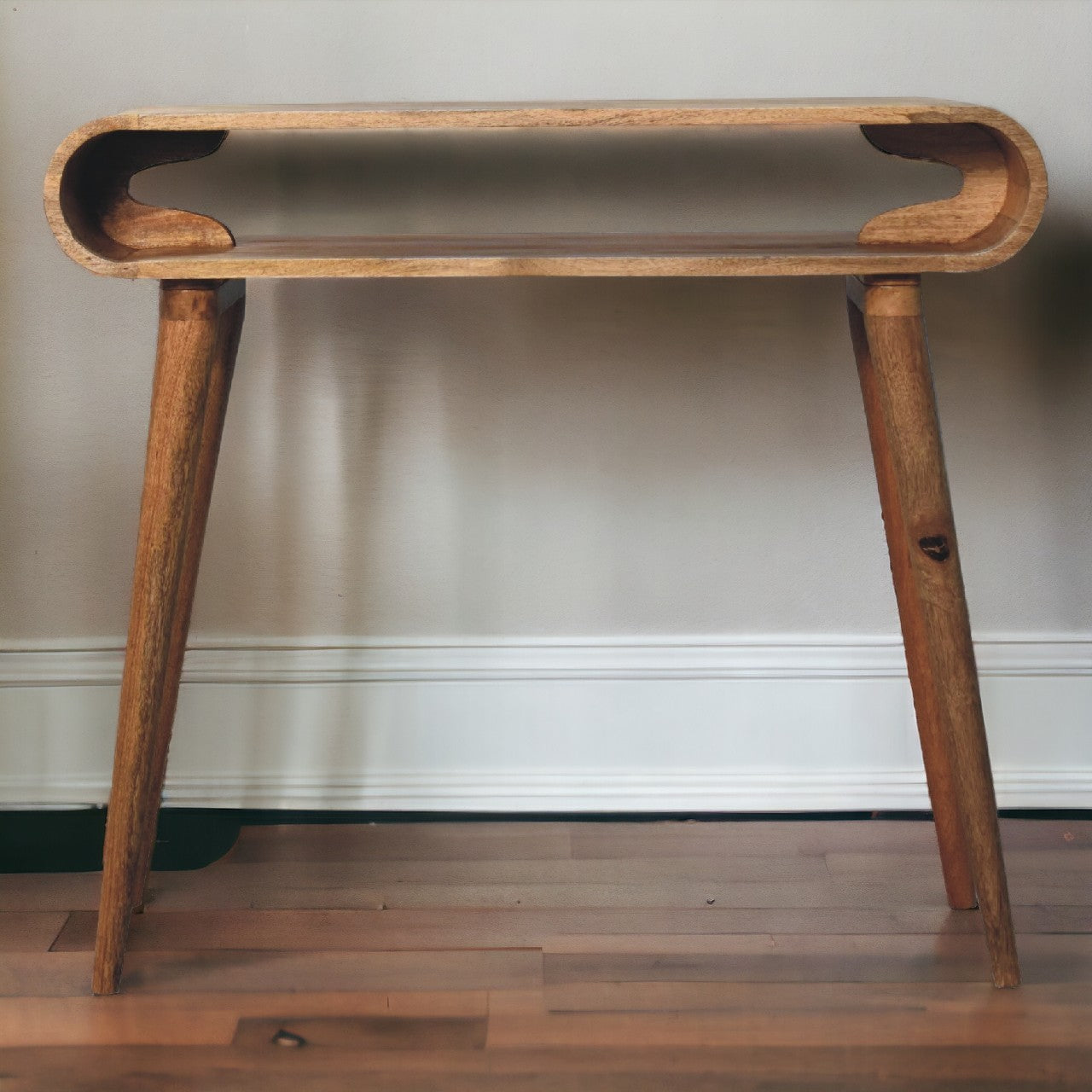 Amaya Oak-ish Nordic Style Console Table | Chestnut Mango Wood