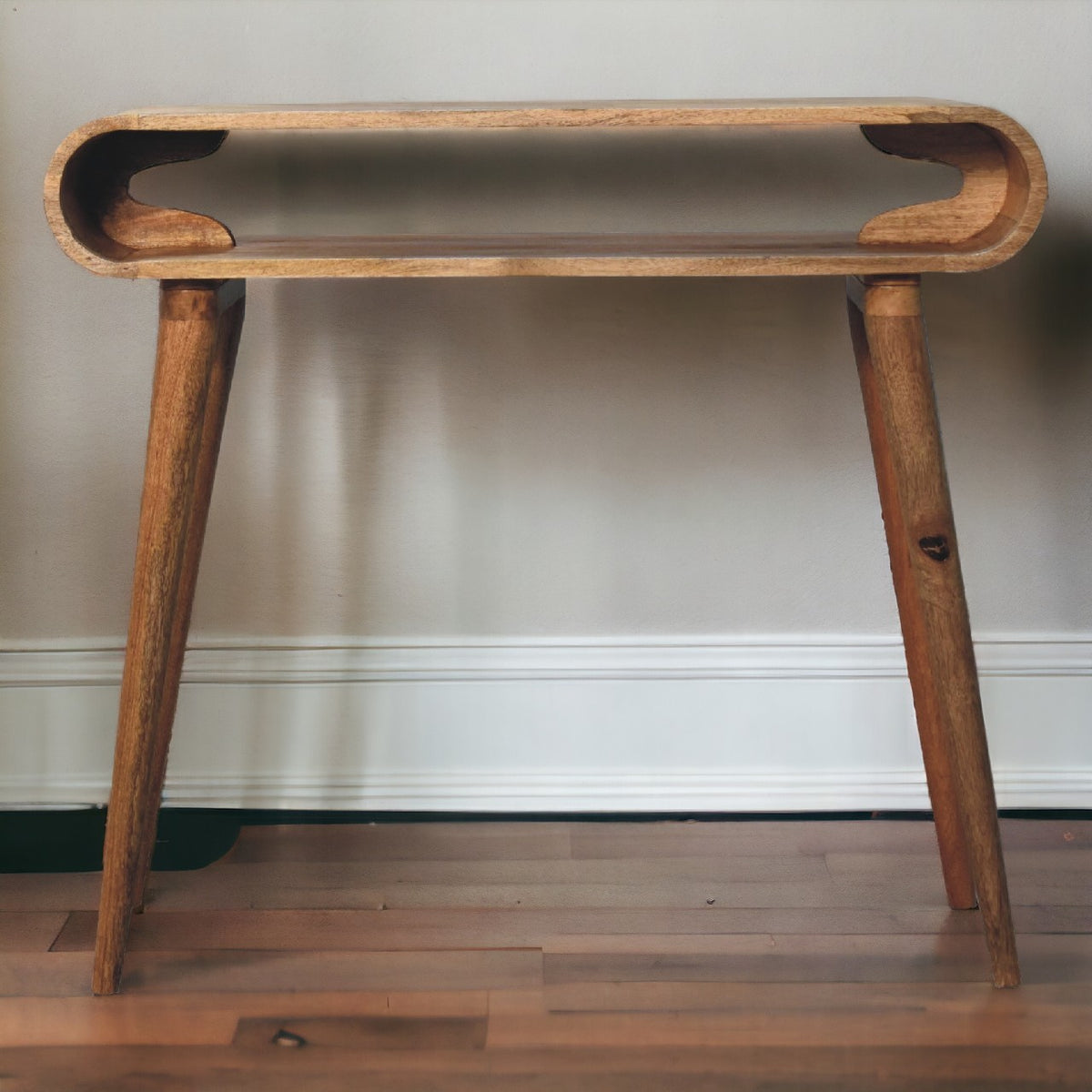 Amaya Oak-ish Nordic Style Console Table | Chestnut Mango Wood
