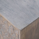 Mini Pineapple Carved Stone Finish Cabinet