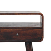 Curved Walnut Console Table