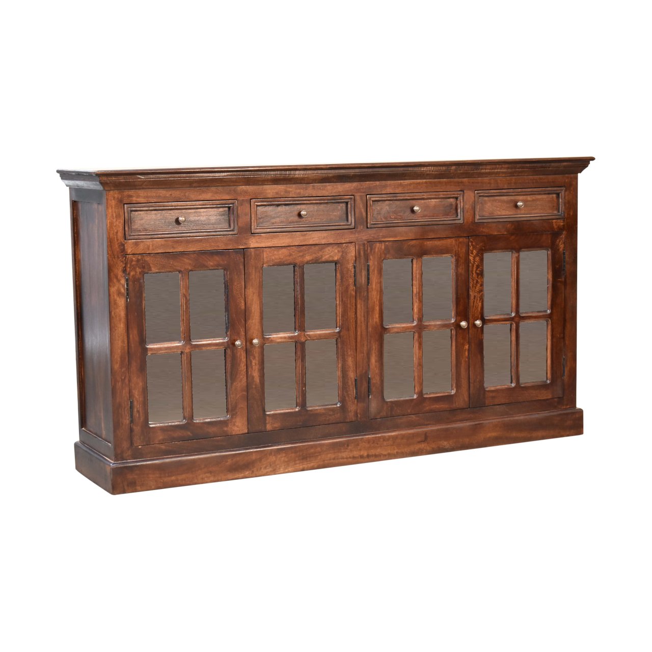 Light Walnut Glazed Sideboard Chest of Drawers