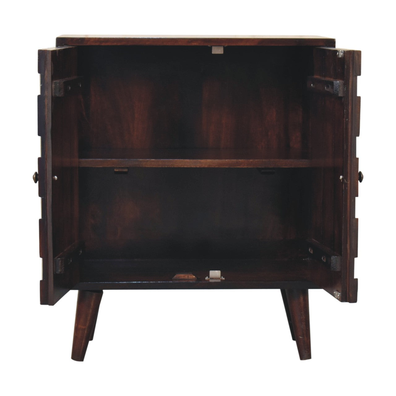 Mini Pineapple Carved Walnut Cabinet