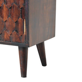 Mini Pineapple Carved Walnut Cabinet