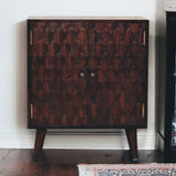 Mini Pineapple Carved Walnut Cabinet