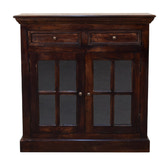 Walnut Cabinet with Glazed Doors